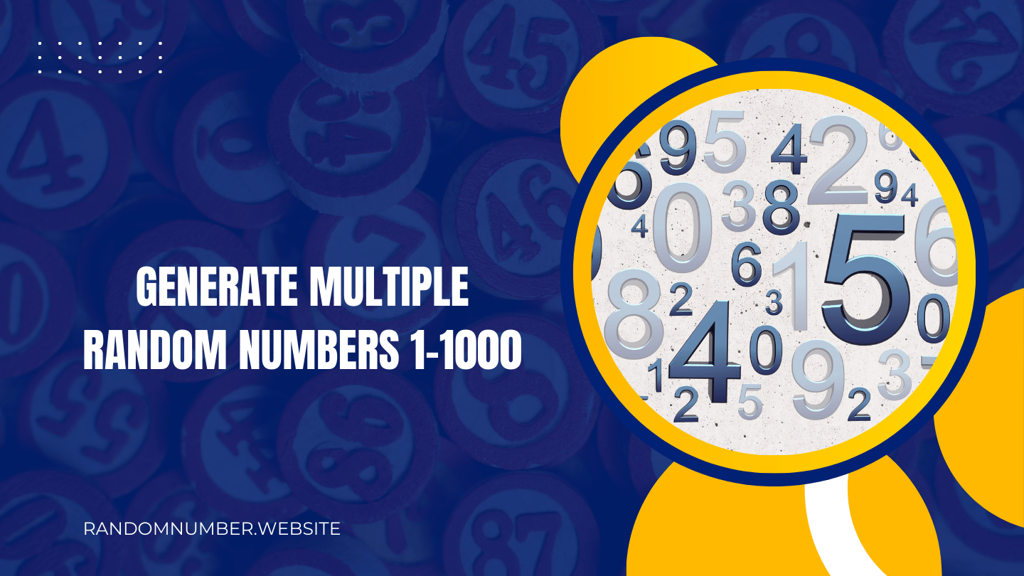 Generate Multiple Random Numbers 1-1000